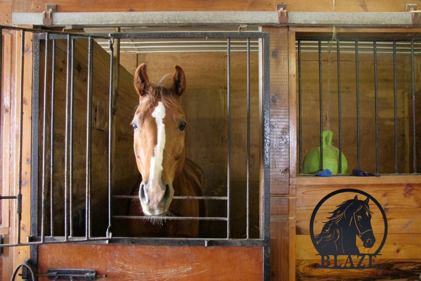 Personalized Horse Stall Name Sign, Name Plaque Custom Horse Metal Sign for Farm Barn Ranch, Metal Sign Horse Name Plate