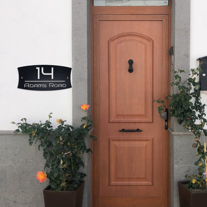 Modern Metal House Address Sign, Custom House Number Plaque, Personalized Outdoor Address Plaque, Housewarming Gift