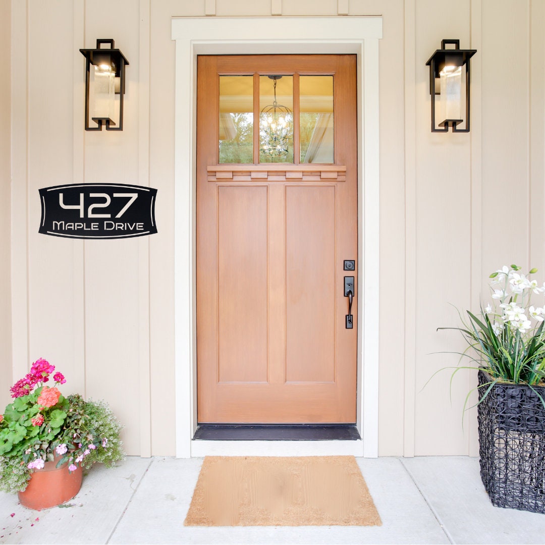 Stylish Metal Address Sign, Personalized Address Plaque