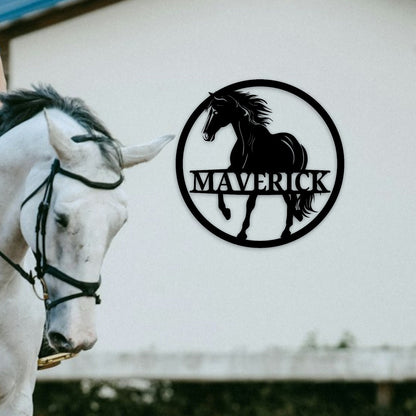 Custom Horse Metal Art, Horse sign , Cut to Order, Farmhouse Wall Sign, Housewarming, Horse Stall Sign, Anniversary, Stable, Horse gift