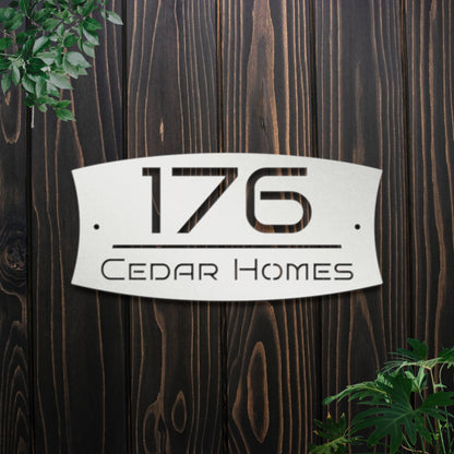 Metal House Address Sign, Custom Modern House Number Plaque, Personalized Outdoor Address Plaque, Stylish Housewarming Gift