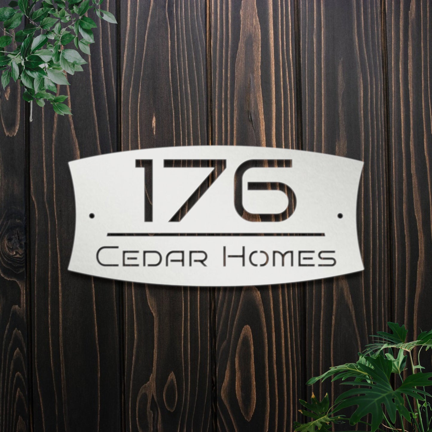 Modern Metal House Address Sign, Custom House Number Plaque, Personalized Outdoor Address Plaque, Housewarming Gift