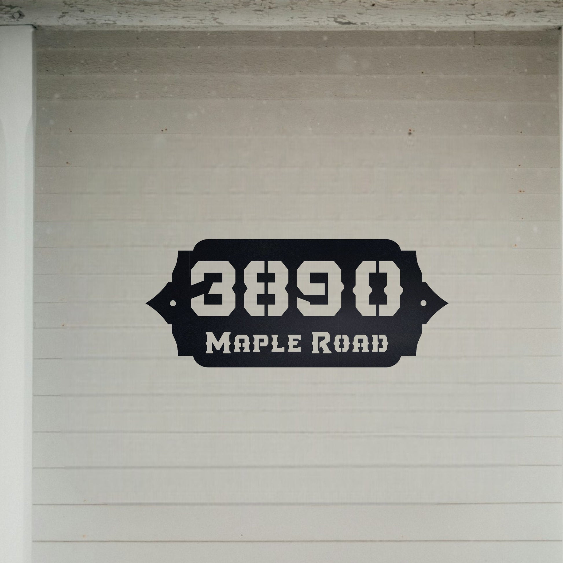 Metal House Number Sign, Address Number with Street Name, Colour Options