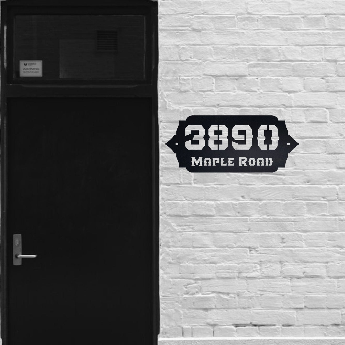 Metal House Number Sign, Address Number with Street Name, Colour Options