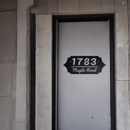 Metal House Number Sign, Address Number with Street Name, Colour Options