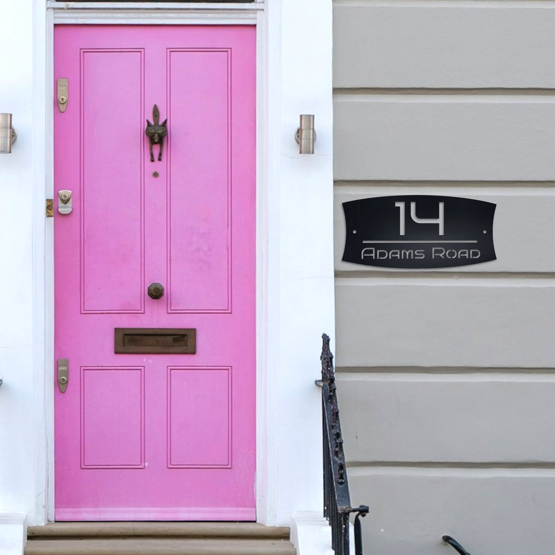 Modern Metal House Address Sign, Custom House Number Plaque, Personalized Outdoor Address Plaque, Housewarming Gift