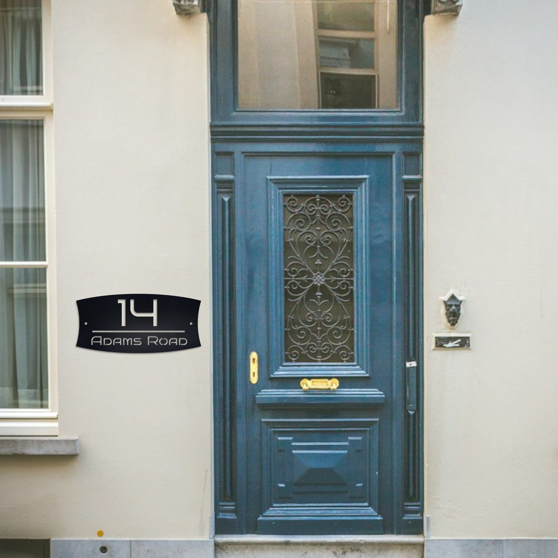 Modern Metal House Address Sign, Custom House Number Plaque, Personalized Outdoor Address Plaque, Housewarming Gift