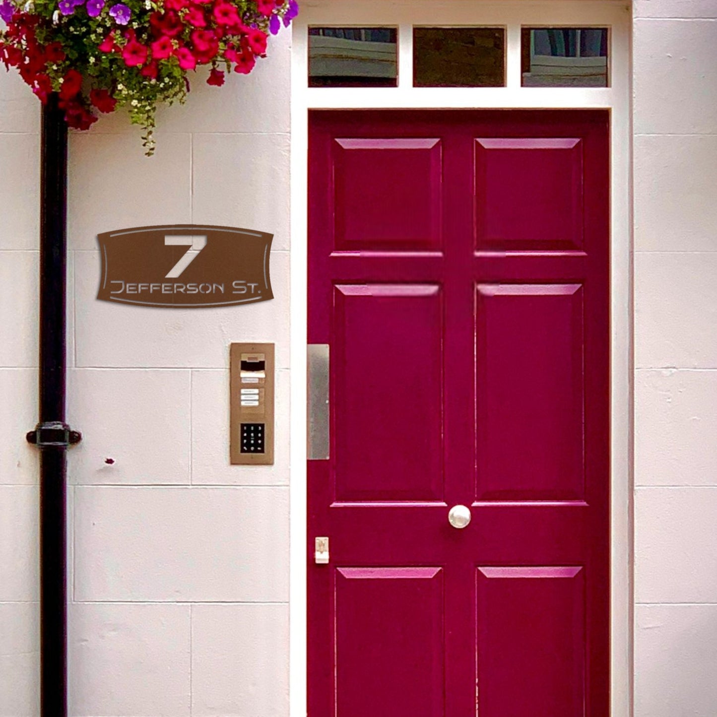 Stylish Metal Address Sign, Personalized Address Plaque