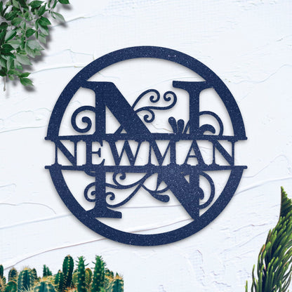 Personalized Name Metal Sign, Stylish Metal Initial Door Hanger, Gifts for Him Her, Metal Wall Art, Gift for Girlfriend