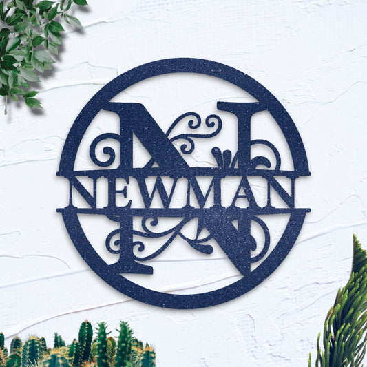 Personalized Name Metal Sign, Stylish Metal Initial Door Hanger, Gifts for Him Her, Metal Wall Art, Gift for Girlfriend