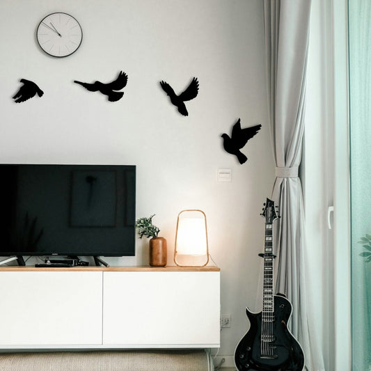 Birds Metal Wall Art, Minimalist Metal Wall Decor, Stylish Metal Wall Art for Home, Different Bird Styles, Colour Options