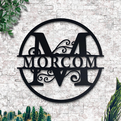 Personalized Name Metal Sign, Stylish Metal Initial Door Hanger, Gifts for Him Her, Metal Wall Art, Gift for Girlfriend