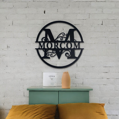 Personalized Name Metal Sign, Stylish Metal Initial Door Hanger, Gifts for Him Her, Metal Wall Art, Gift for Girlfriend