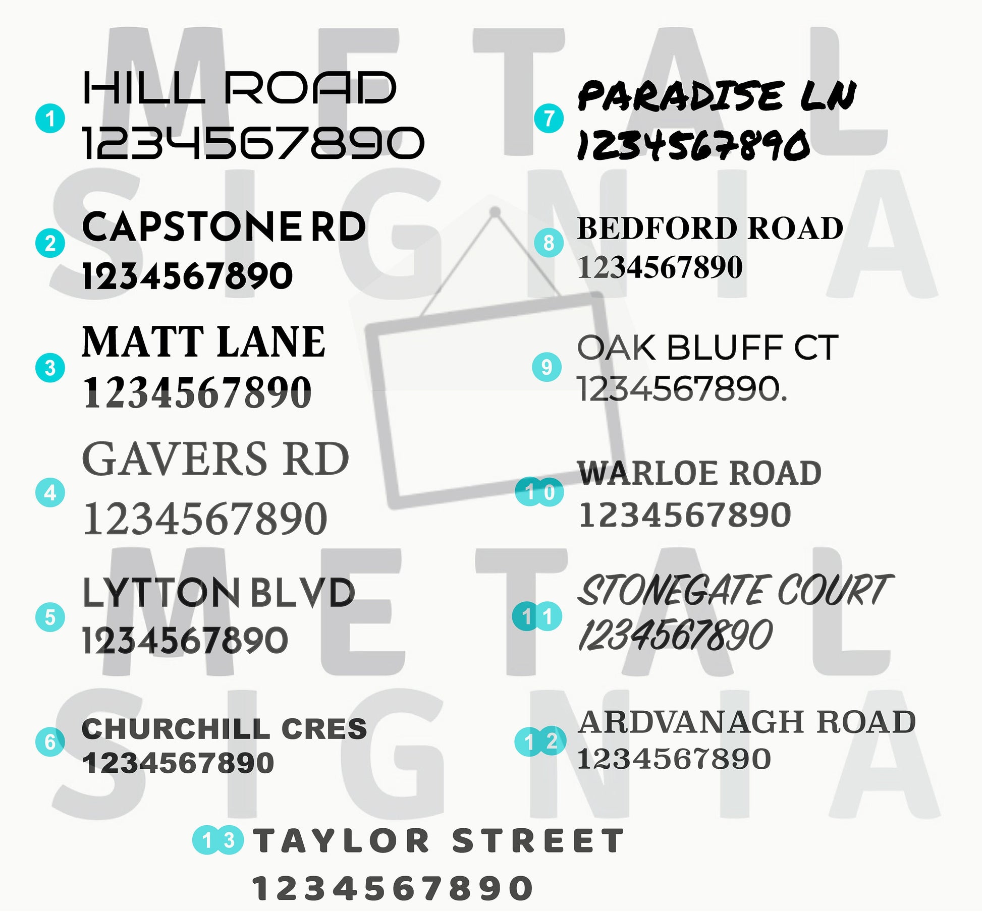 Address Sign for House, House Number, Street Sign Plaque, Address Plaque, Address Signs, Metal House Number, Custom Metal Address Sign