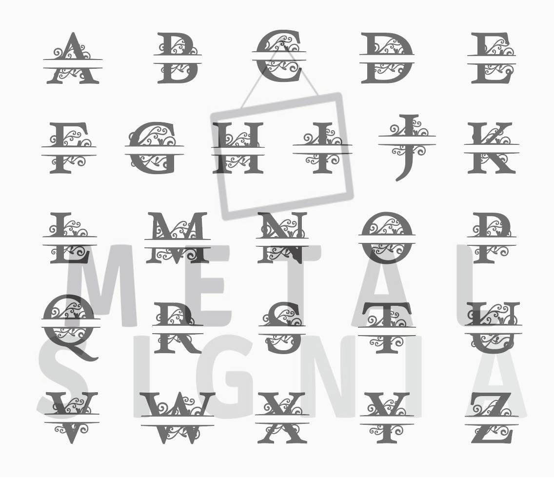 Custom Name Metal Sign, Gifts for Him Her, Metal Wall Art, Stylish Metal Initial Door Hanger