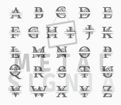 Personalized Metal Name Sign, Wedding Gift for Couple, Custom Family Name Sign, Metal Initial Door Hanger, Housewarming Gift