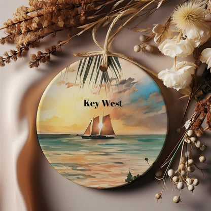 Key West Ornament, Christmas Ornament, Key West Gift, Travel Christmas Ornament, Christmas Decor, Key West Souvenir, Key West Travel