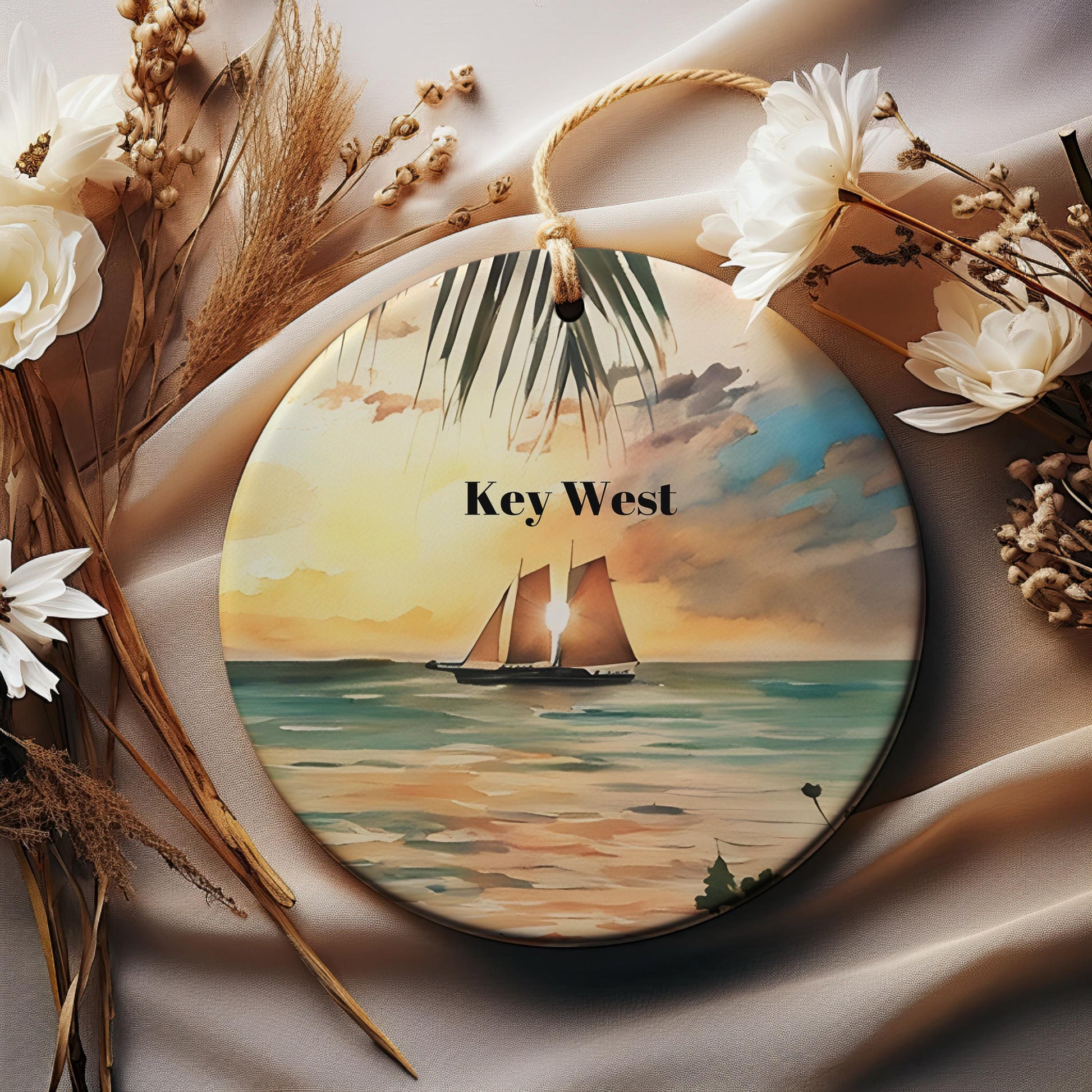 Key West Ornament, Christmas Ornament, Key West Gift, Travel Christmas Ornament, Christmas Decor, Key West Souvenir, Key West Travel