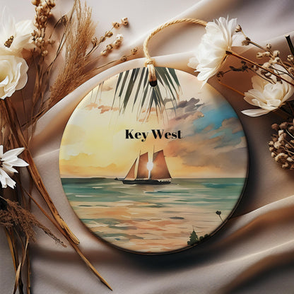 Key West Ornament, Christmas Ornament, Key West Gift, Travel Christmas Ornament, Christmas Decor, Key West Souvenir, Key West Travel