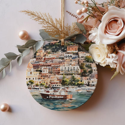 Positano Christmas Ornament, Unique Positano Christmas Gift, Italy Travel, Positano Souvenir, Gift Exchange, Gift Idea, Travel Gift Idea