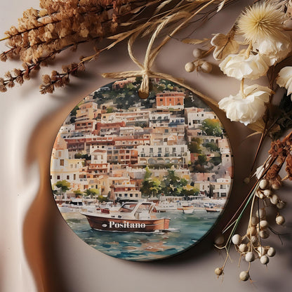 Positano Christmas Ornament, Unique Positano Christmas Gift, Italy Travel, Positano Souvenir, Gift Exchange, Gift Idea, Travel Gift Idea