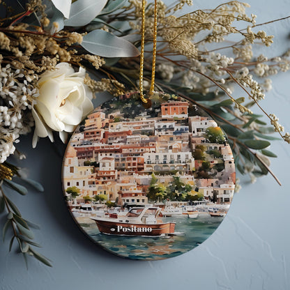 Positano Christmas Ornament, Unique Positano Christmas Gift, Italy Travel, Positano Souvenir, Gift Exchange, Gift Idea, Travel Gift Idea