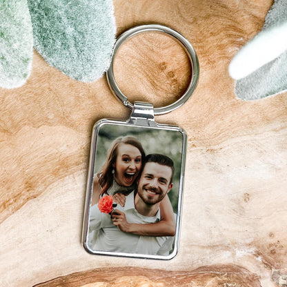 Custom Photo Car Keychain, Personalized Photo Gift, Birthday Gift, Anniversary Gift, Unique Couples Gift, Logo Keychain
