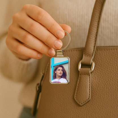 Custom Photo Keychain Gifts, Personalized Picture Keychain Gift for Couples, Him or Her