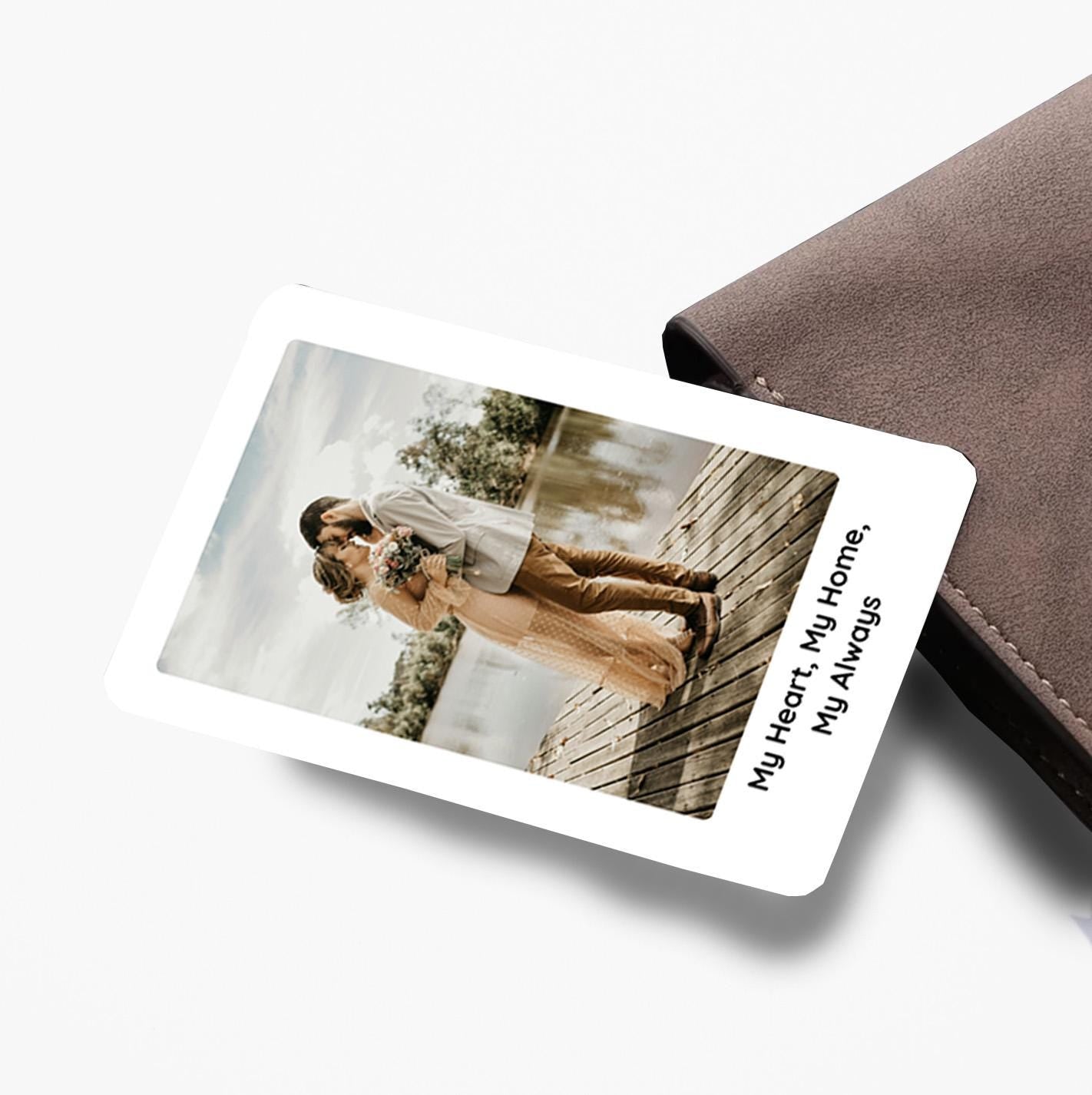 Personalized Photo Gift, Custom Metal Wallet Card, Custom Romantic Gift for Husband, Wife, Gifts for Him, Boyfriend, Girlfriend