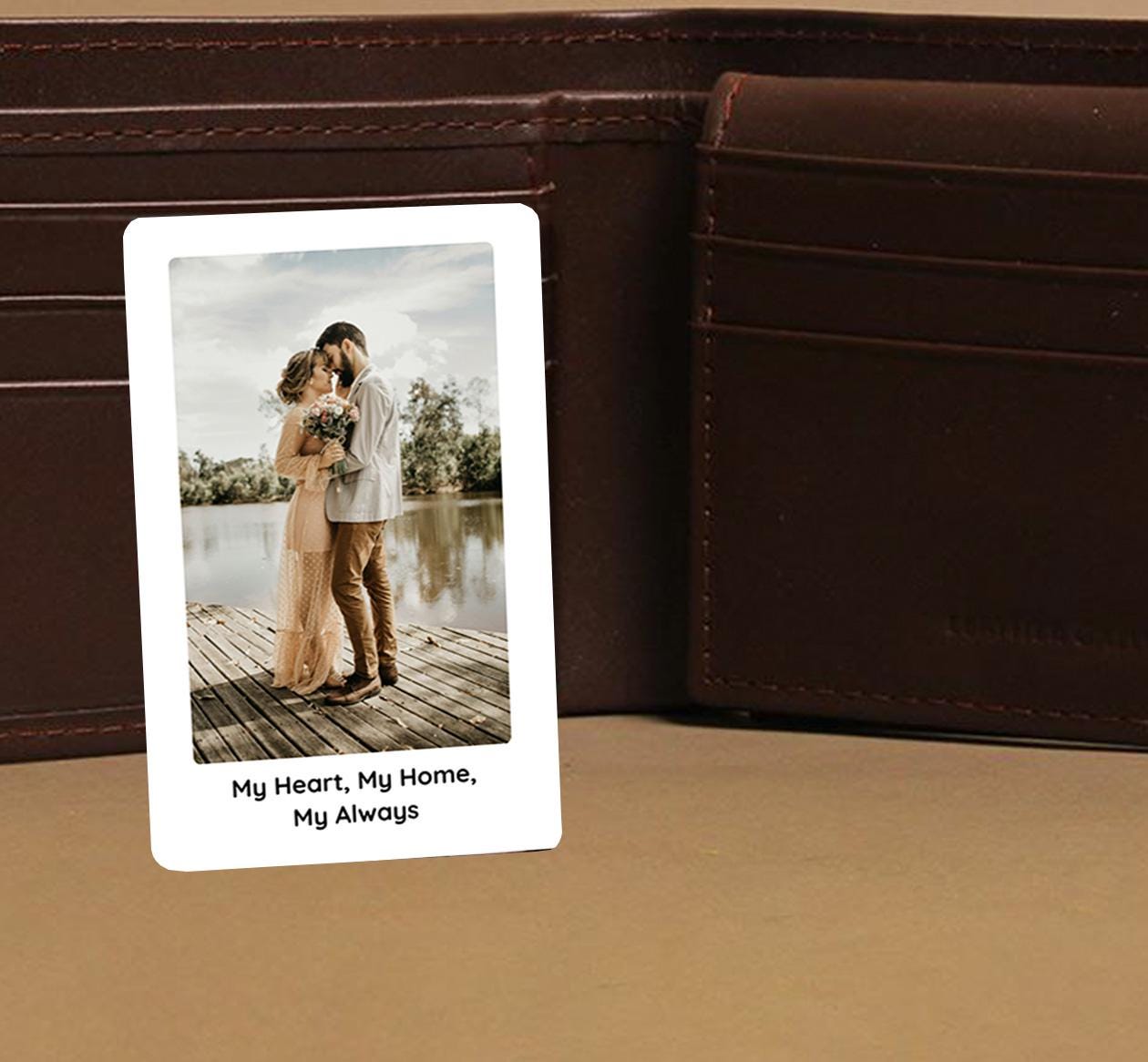 Personalized Photo Gift, Custom Metal Wallet Card, Custom Romantic Gift for Husband, Wife, Gifts for Him, Boyfriend, Girlfriend
