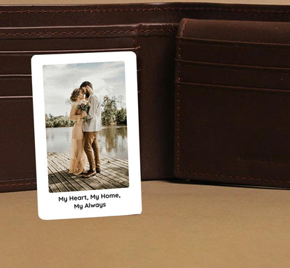 Personalized Photo Gift, Custom Metal Wallet Card, Custom Romantic Gift for Husband, Wife, Gifts for Him, Boyfriend, Girlfriend