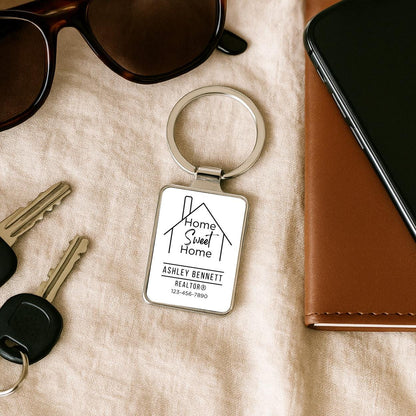Personalized Realtor Closing Gifts, Custom Metal Keychain Bulk, New Homeowner Gift, Real Estate Client Thank You, Housewarming Gift