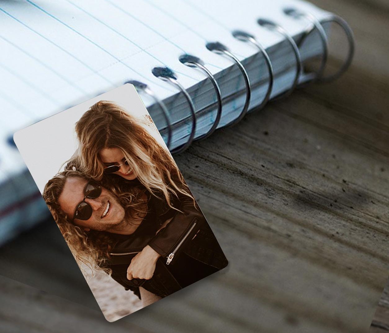 Custom Metal Wallet Card, Romantic Photo Gift for Husband or Wife