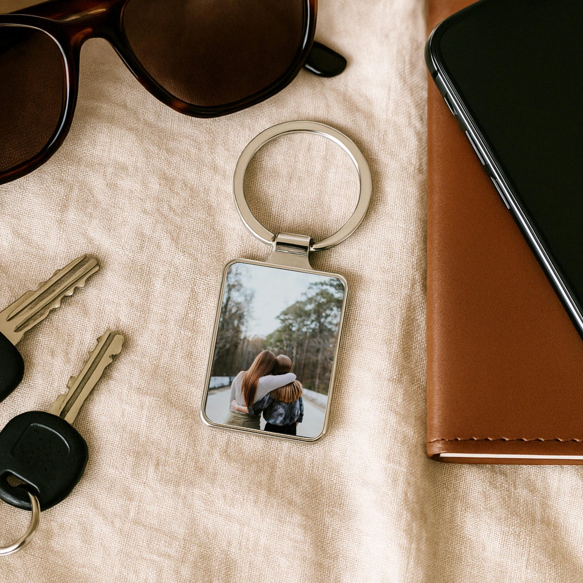 Best Friend Gift, Custom Best Friend Photo Keychain, Personalized Bestie Keepsake, BFF Gift Idea, Friendship Keyring, Custom Picture Gift
