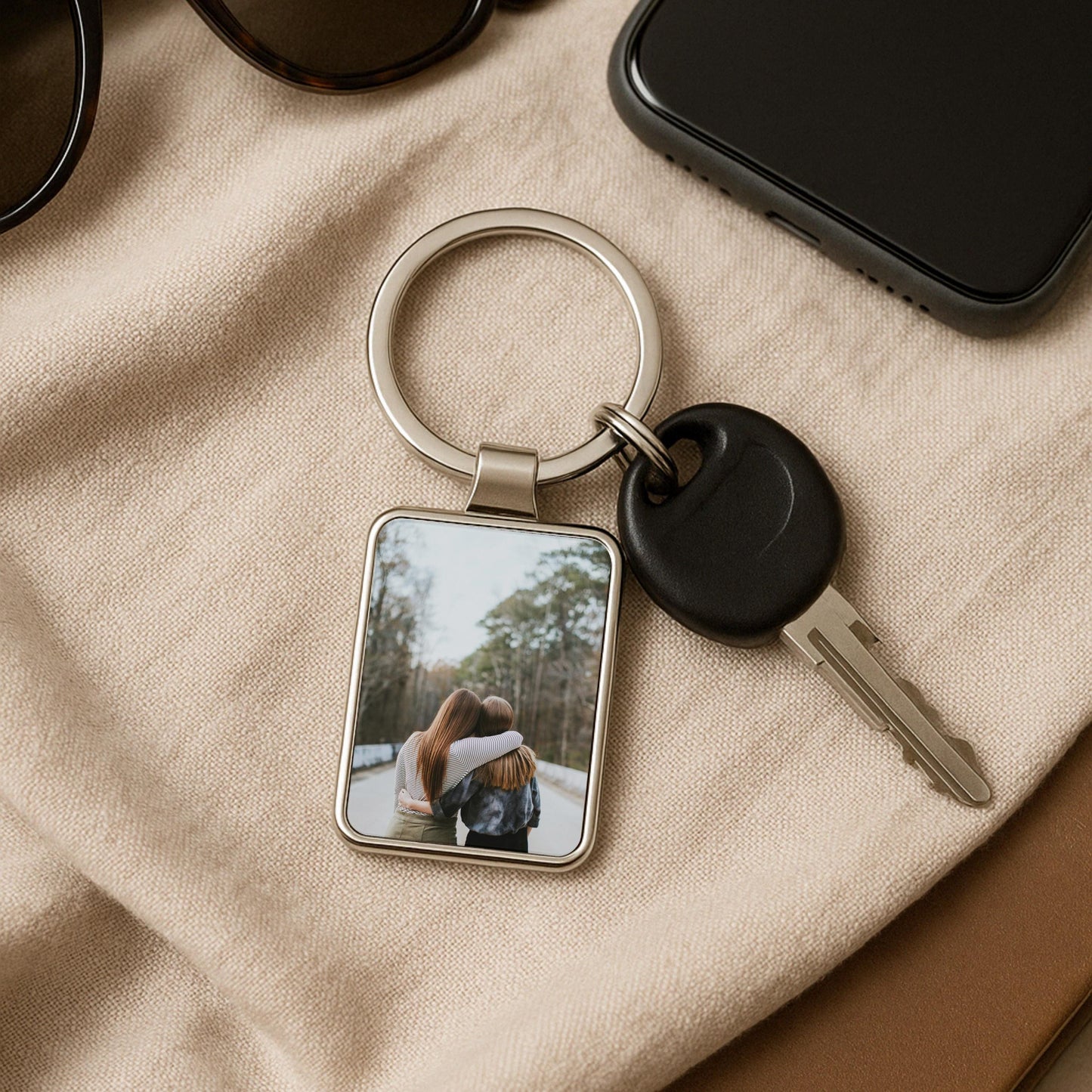 Best Friend Gift, Custom Best Friend Photo Keychain, Personalized Bestie Keepsake, BFF Gift Idea, Friendship Keyring, Custom Picture Gift