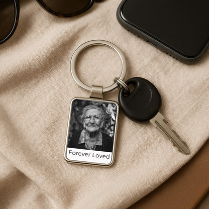 Custom Memorial Photo Keychain, Sympathy Gifts Loss of Mother, Personalized Loss of Loved One Gift, Condolence Remembrance Keepsake