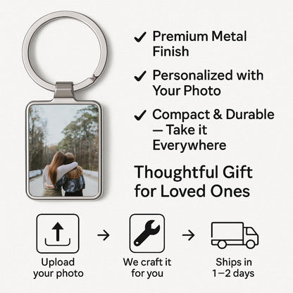 Best Friend Gift, Custom Best Friend Photo Keychain, Personalized Bestie Keepsake, BFF Gift Idea, Friendship Keyring, Custom Picture Gift
