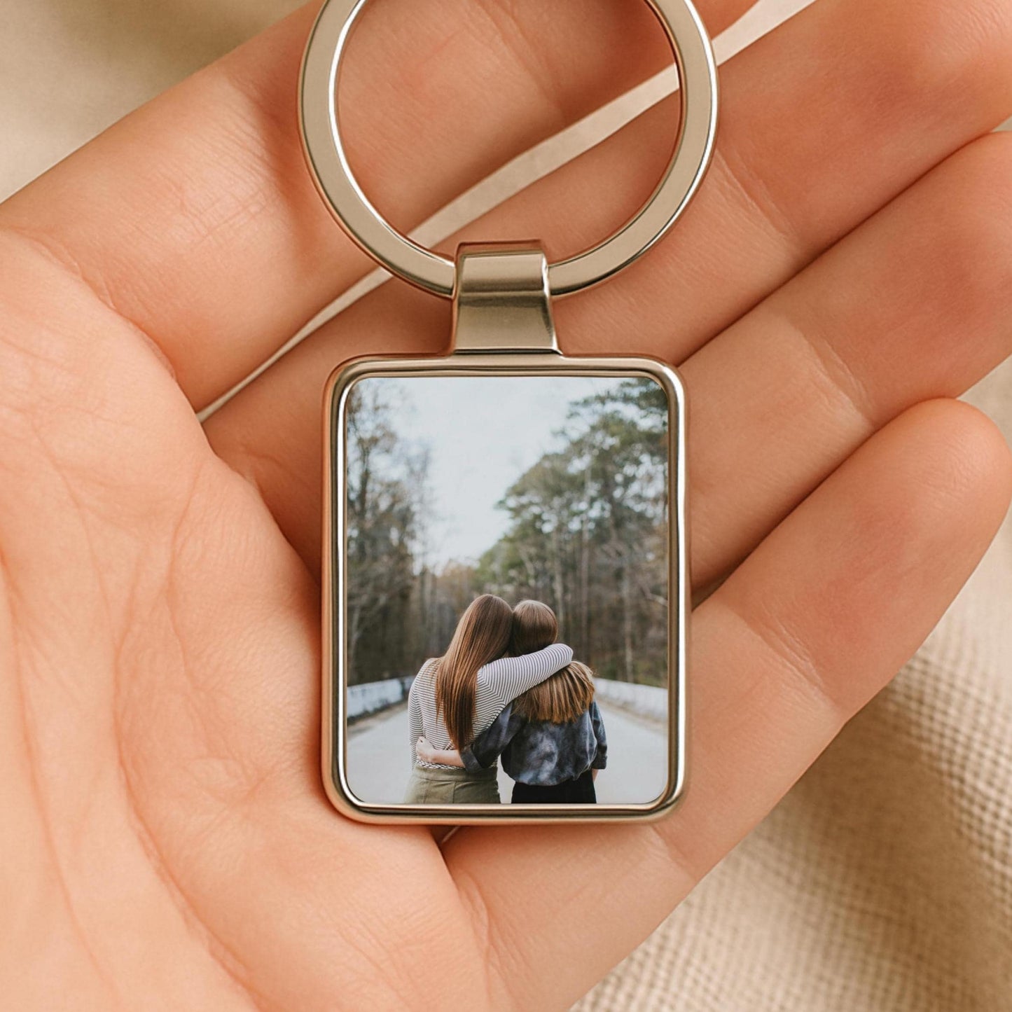 Best Friend Gift, Custom Best Friend Photo Keychain, Personalized Bestie Keepsake, BFF Gift Idea, Friendship Keyring, Custom Picture Gift