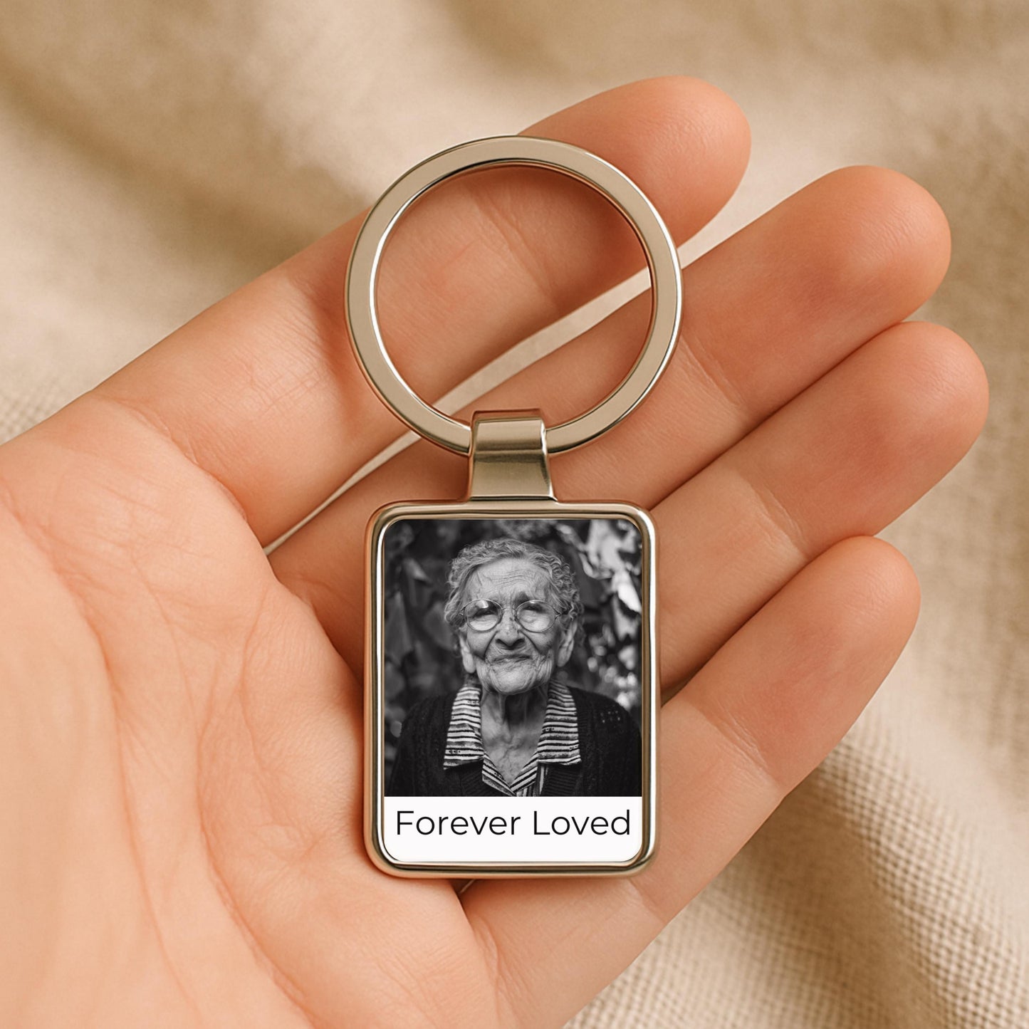 Custom Memorial Photo Keychain, Sympathy Gifts Loss of Mother, Personalized Loss of Loved One Gift, Condolence Remembrance Keepsake