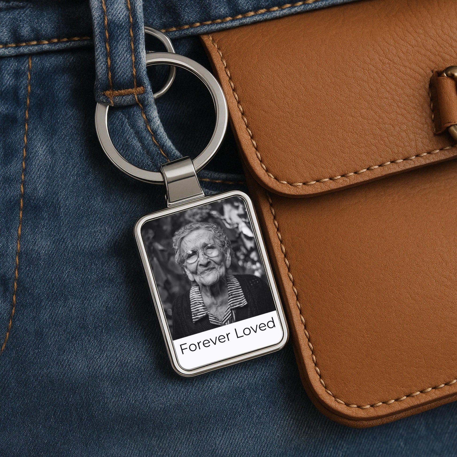 Custom Memorial Photo Keychain, Sympathy Gifts Loss of Mother, Personalized Loss of Loved One Gift, Condolence Remembrance Keepsake