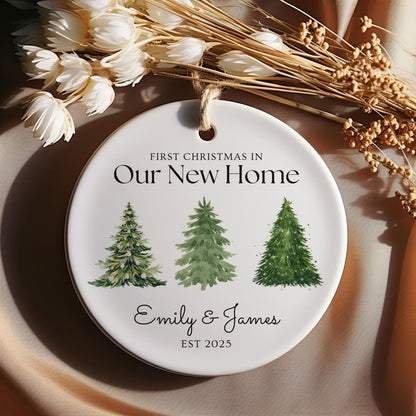New Home Ornament, First Christmas Couple Ornament, New House Ornament, Personalized Housewarming Gift, Christmas Home Ornament With Names