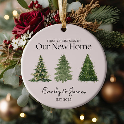 New Home Ornament, First Christmas Couple Ornament, New House Ornament, Personalized Housewarming Gift, Christmas Home Ornament With Names