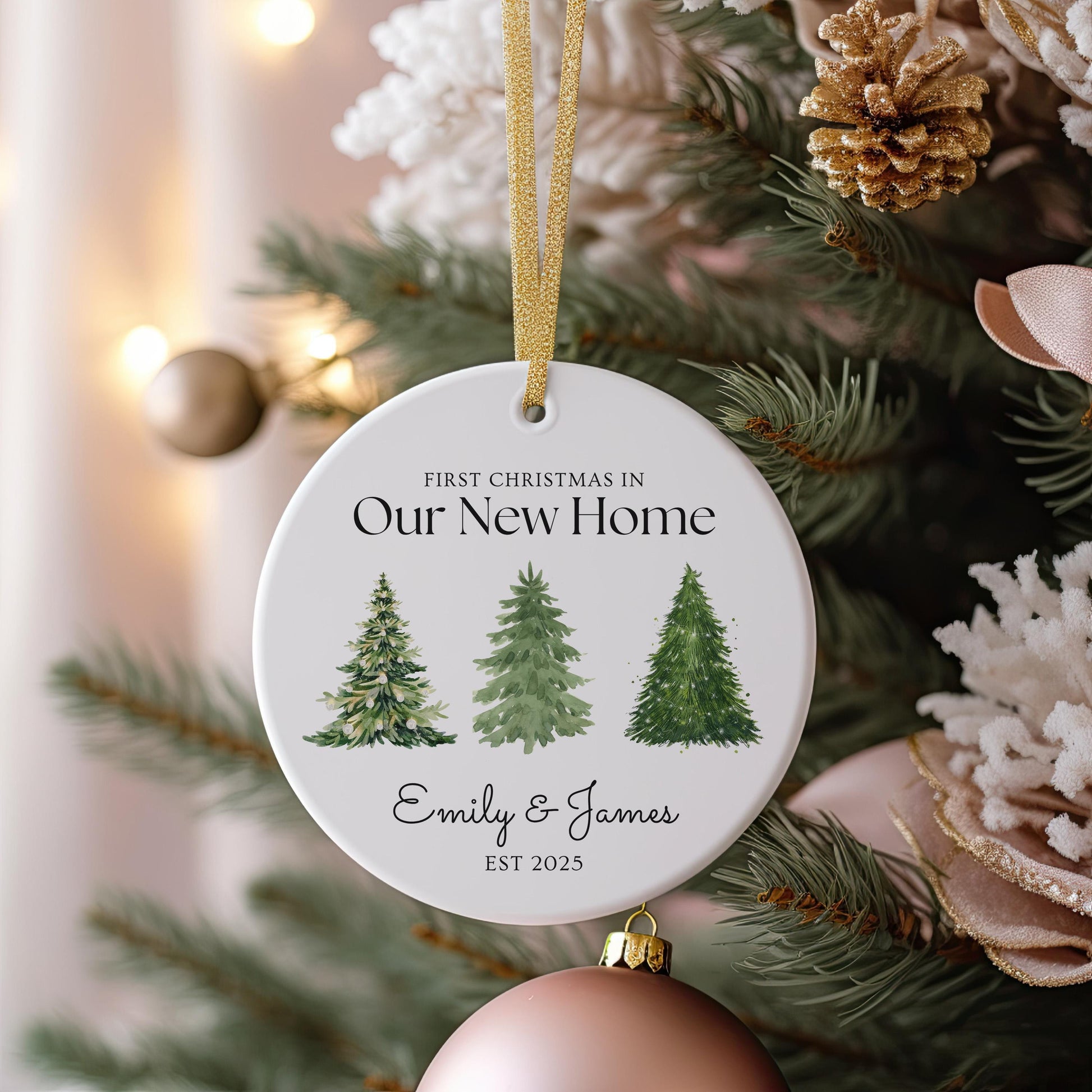 New Home Ornament, First Christmas Couple Ornament, New House Ornament, Personalized Housewarming Gift, Christmas Home Ornament With Names