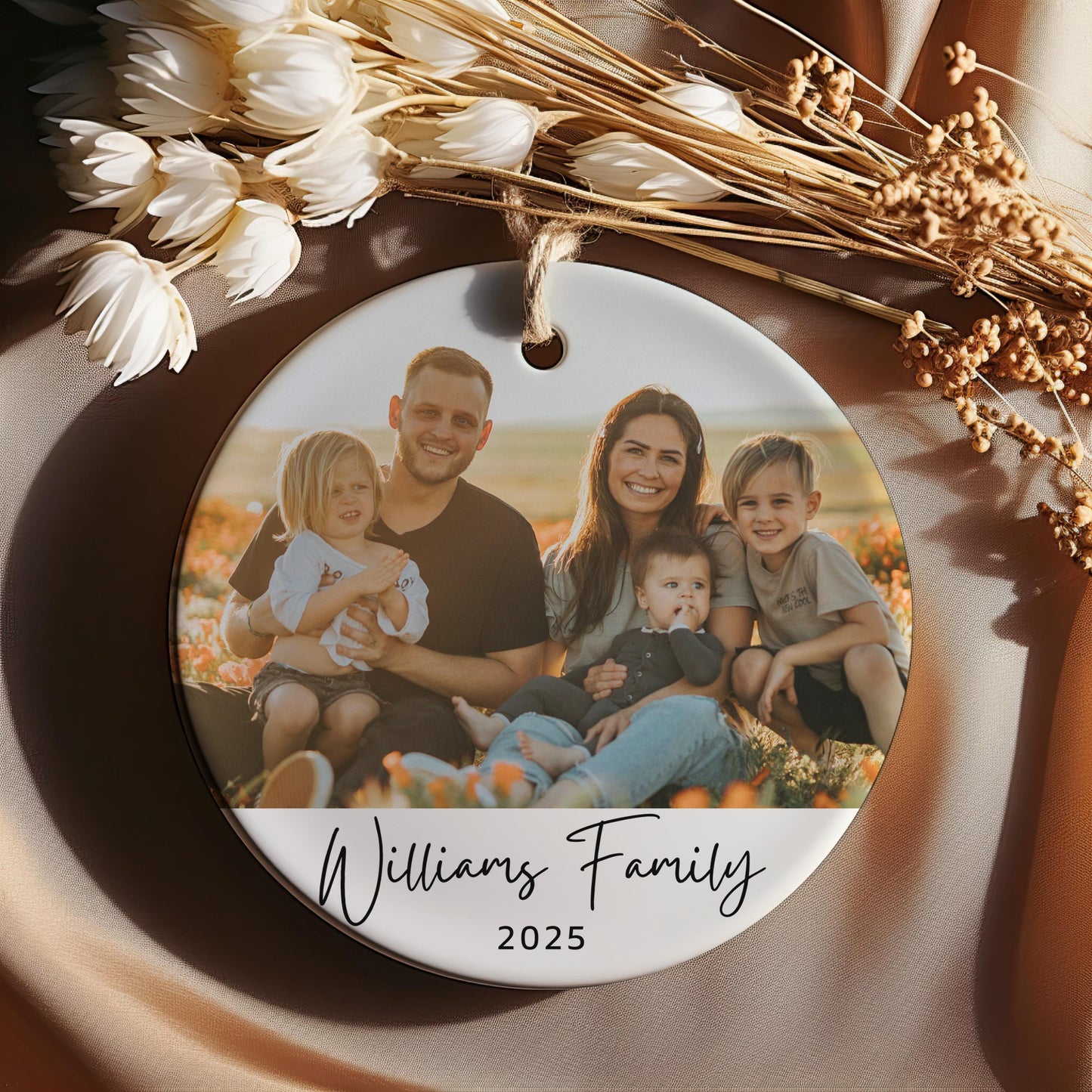 Custom Christmas Ornament 2025, Photo Ornament, Personalized Family Ornaments, Unique Christmas for Parents and Grandparents, Gift for Him