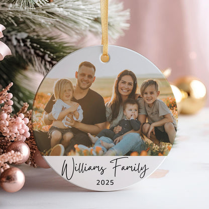 Custom Christmas Ornament 2025, Photo Ornament, Personalized Family Ornaments, Unique Christmas for Parents and Grandparents, Gift for Him