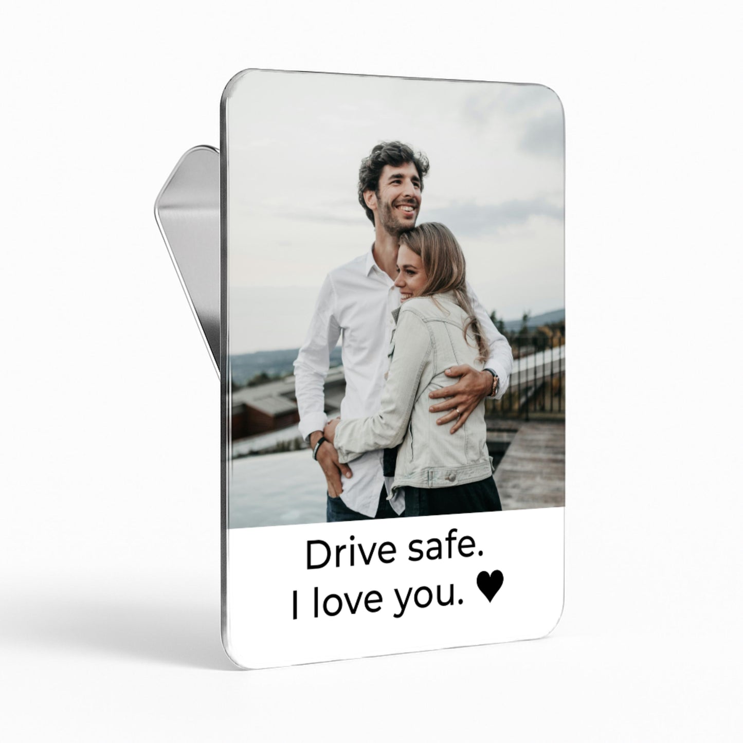 Personalized Car Visor Clip, Anniversary Gift for Him, Personalized Drive Safe Gift, Custom Picture Visor Frame, Unique Couples Gift