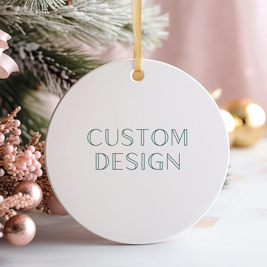 Custom Logo Ornament, Company Logo Ornament, Branded Corporate Gift, Gift for Friends, Coworkers