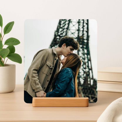 Couple Photo Gift, Personalized Metal Picture on Stand, Anniversary Valentines Gift for Boyfriend, Girlfriend, Husband, Wife