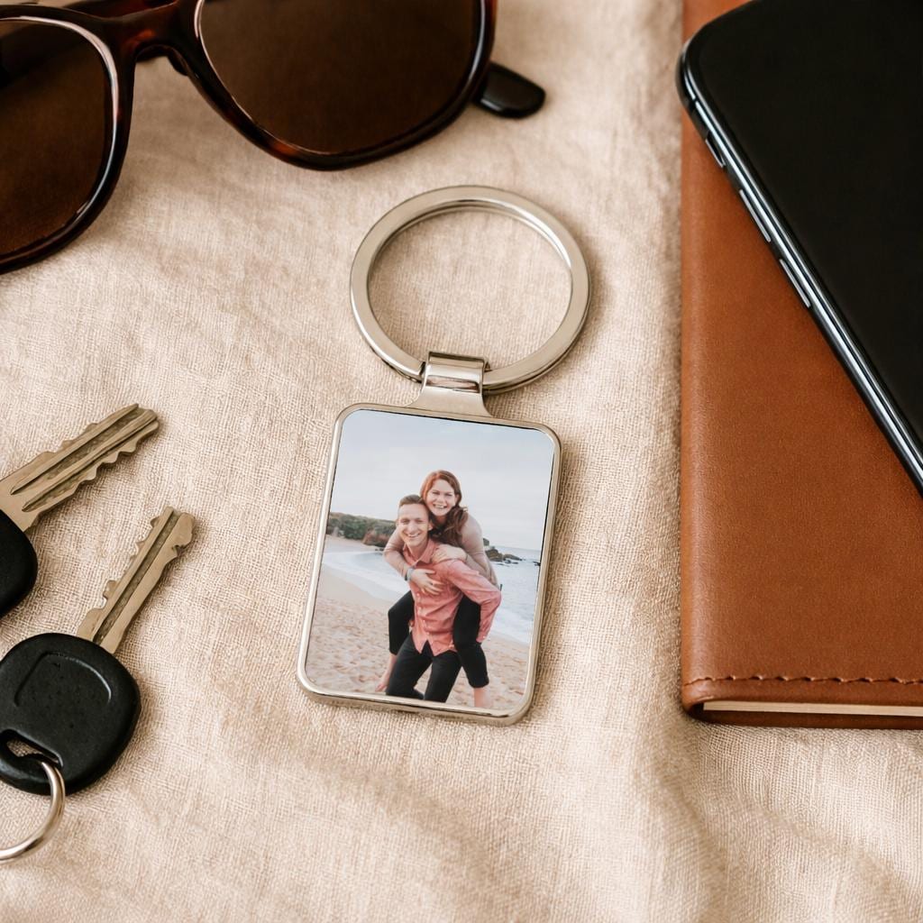 Custom Photo Keychain, Personalized Picture Gift for Boyfriend, Romantic Keepsake Gift