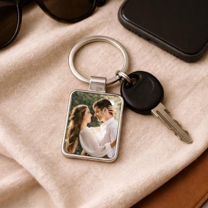 Personalized Photo Keychain, Gift for Girlfriend, Custom Picture Keychain